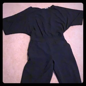 Black pantsuit with cross cross back